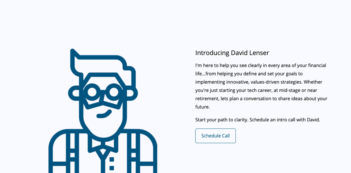 We created a custom caricature to represent David's unique educational personality.