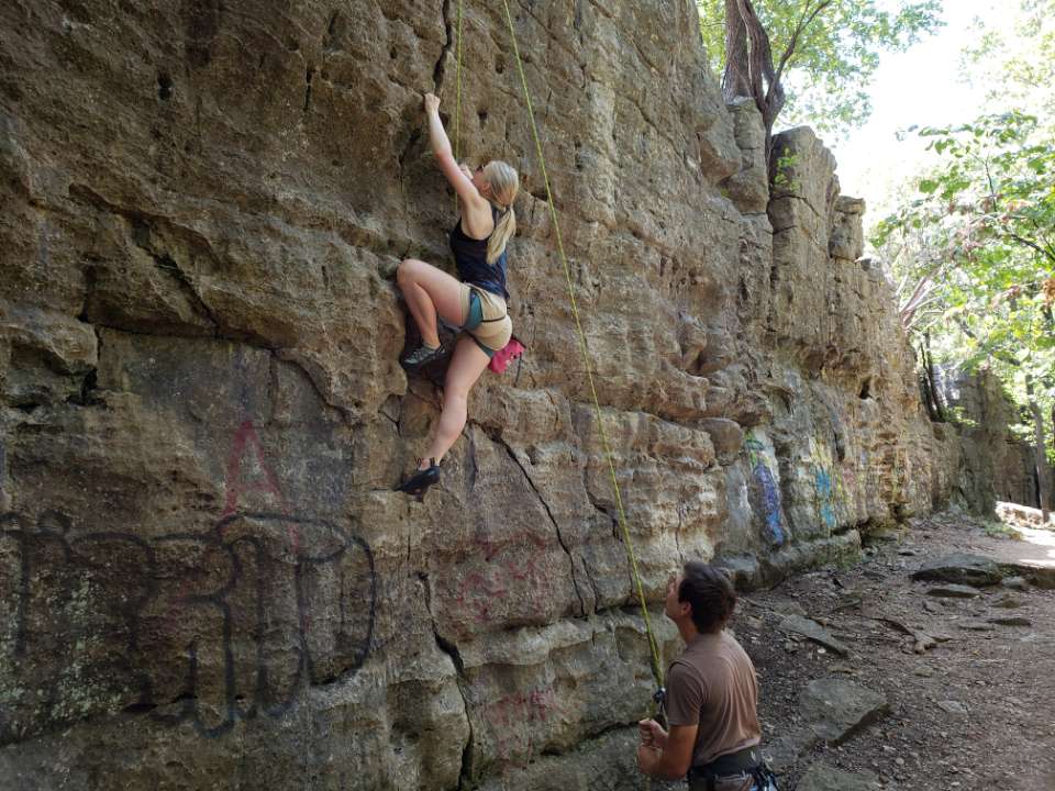I love rock climbing!