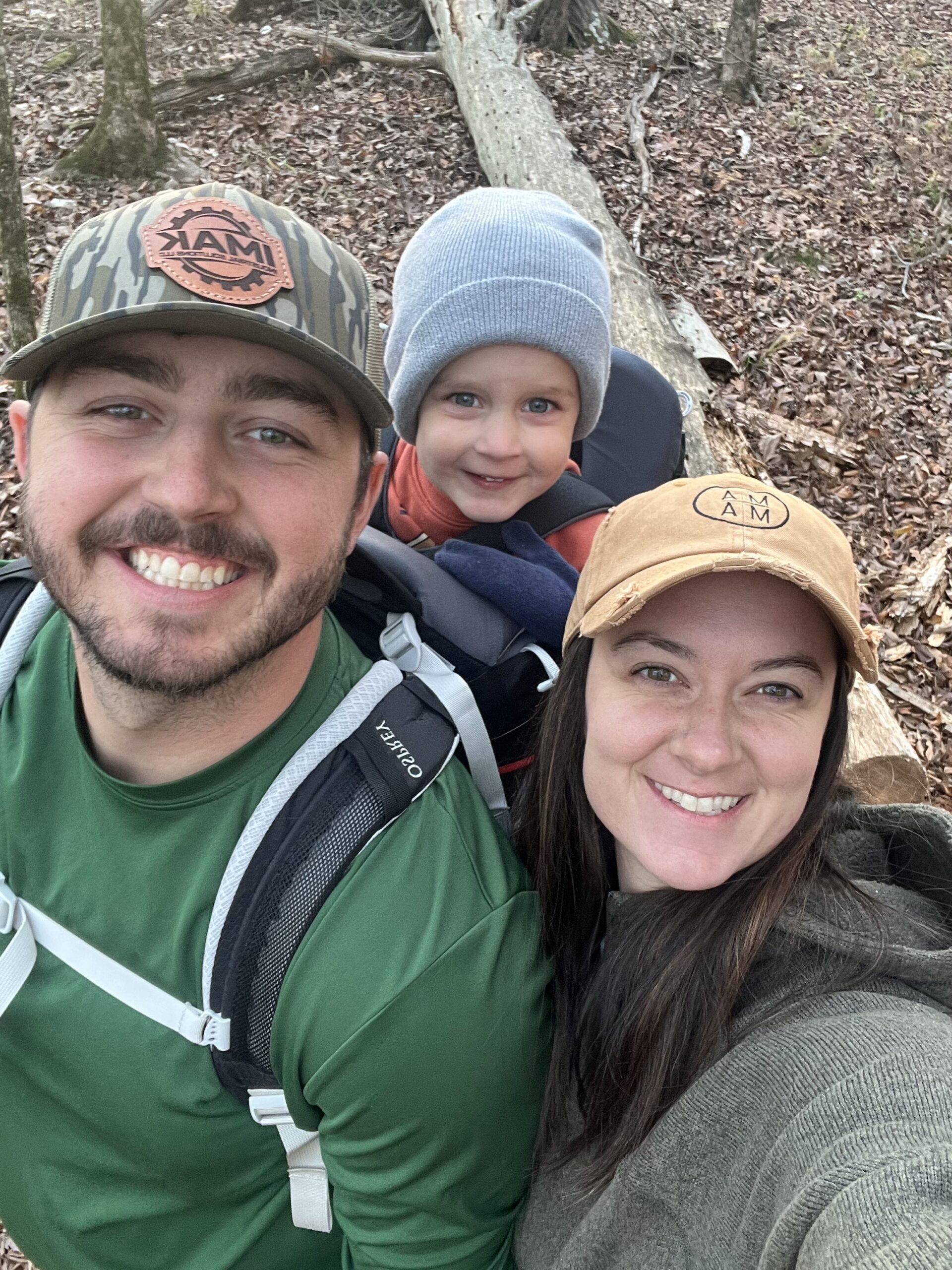 My mini me loves his hiking backpack!